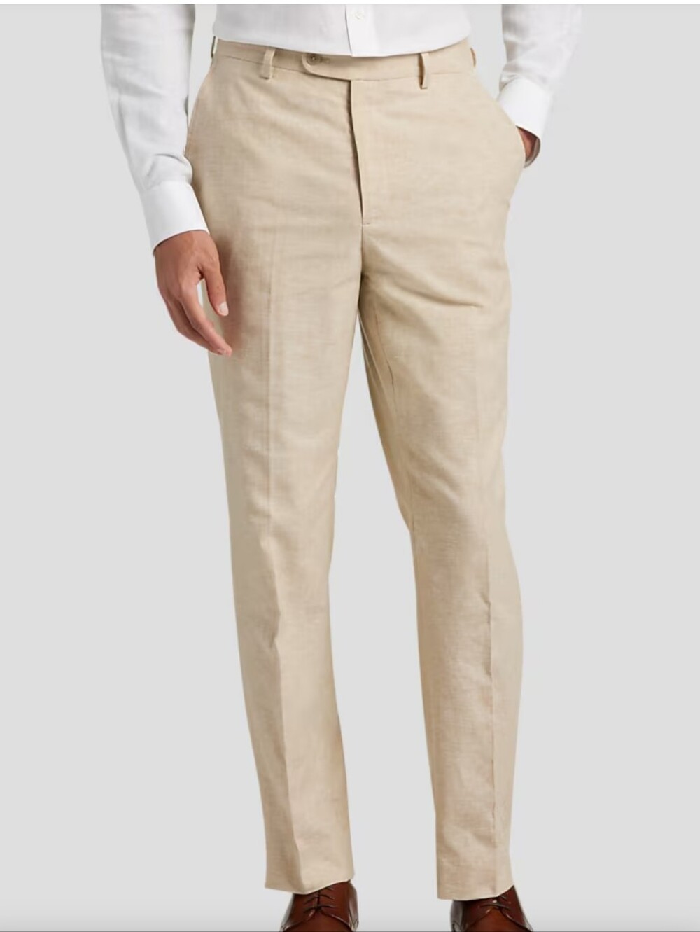 Joseph Abboud Tessuto Sondrio Linen/ Cotton Cropped Dress Trouser W 36 L 27